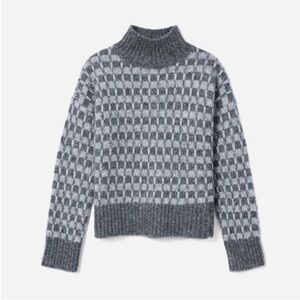 Everlane - The Cloud Checkered Turtleneck